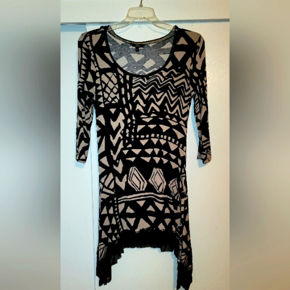 Geometric Patterned Tunic Top/Dress